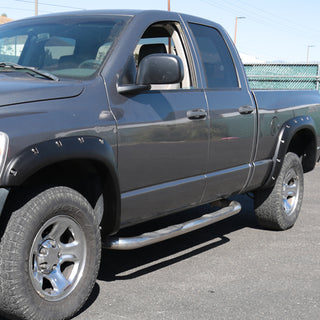 Spec D Riveted Style Fender Flares (Smooth Black, 4pc): Dodge Ram 2002 - 2009
