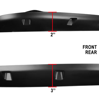 Spec D Riveted Style Fender Flares (Smooth Black, 4pc): Dodge Ram 2002 - 2009