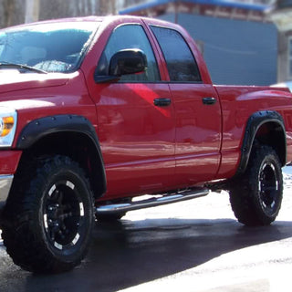 Spec D Riveted Style Fender Flares (Smooth Black, 4pc): Dodge Ram 2002 - 2009