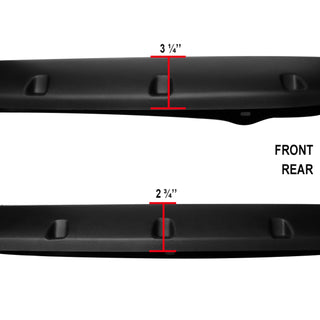Spec D Riveted Style Fender Flares (Smooth Black, 4pc): Dodge Ram 2002 - 2009