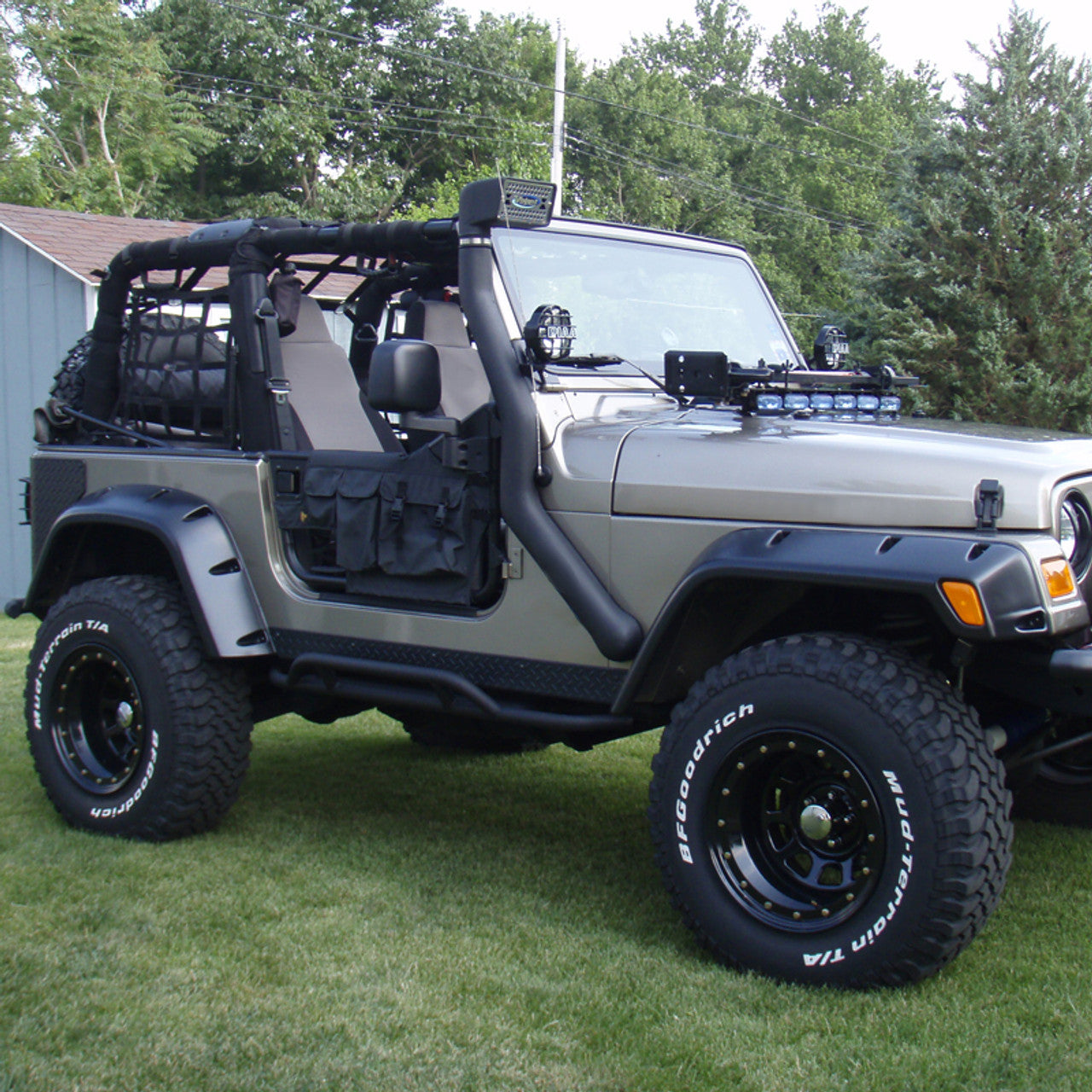 Spec D Extended Fender Flares (Textured Black, 6pc): Jeep Wrangler TJ 1997 - 2006