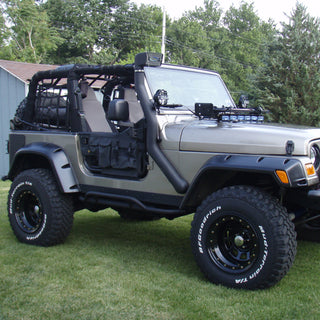 Spec D Extended Fender Flares (Textured Black, 6pc): Jeep Wrangler TJ 1997 - 2006