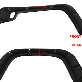 Spec D Extended Fender Flares (Textured Black, 6pc): Jeep Wrangler TJ 1997 - 2006