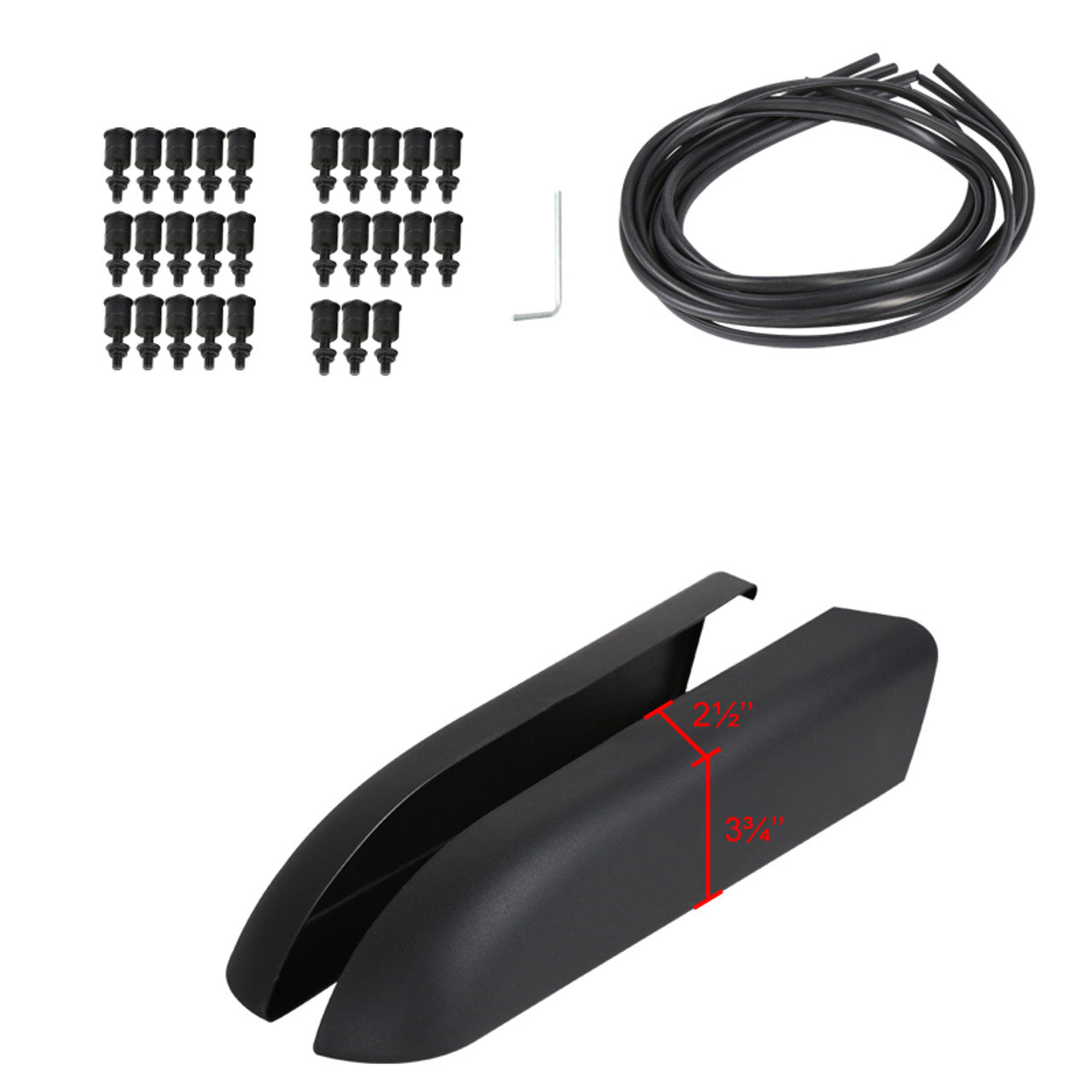 Spec D Extended Fender Flares (Textured Black, 6pc): Jeep Wrangler TJ 1997 - 2006