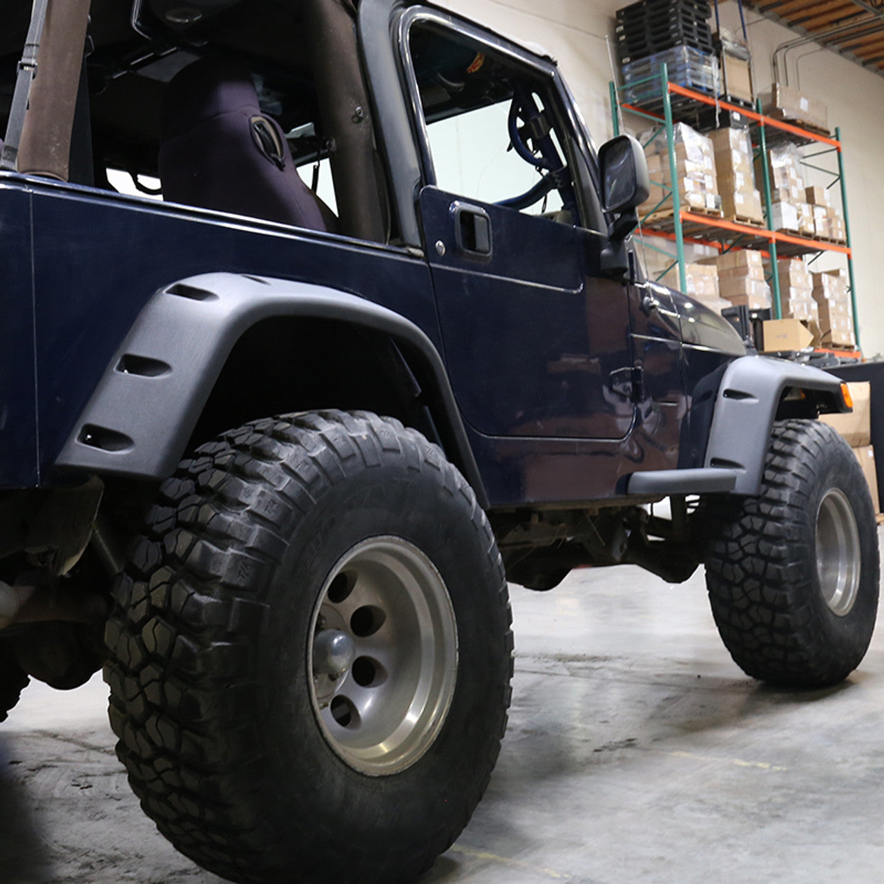 Spec D Extended Fender Flares (Textured Black, 6pc): Jeep Wrangler TJ 1997 - 2006