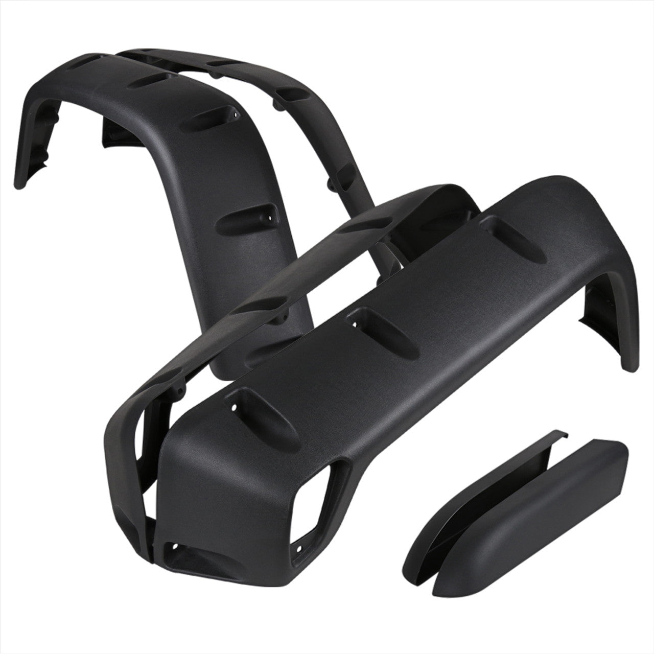 Spec D Extended Fender Flares (Textured Black, 6pc): Jeep Wrangler TJ 1997 - 2006