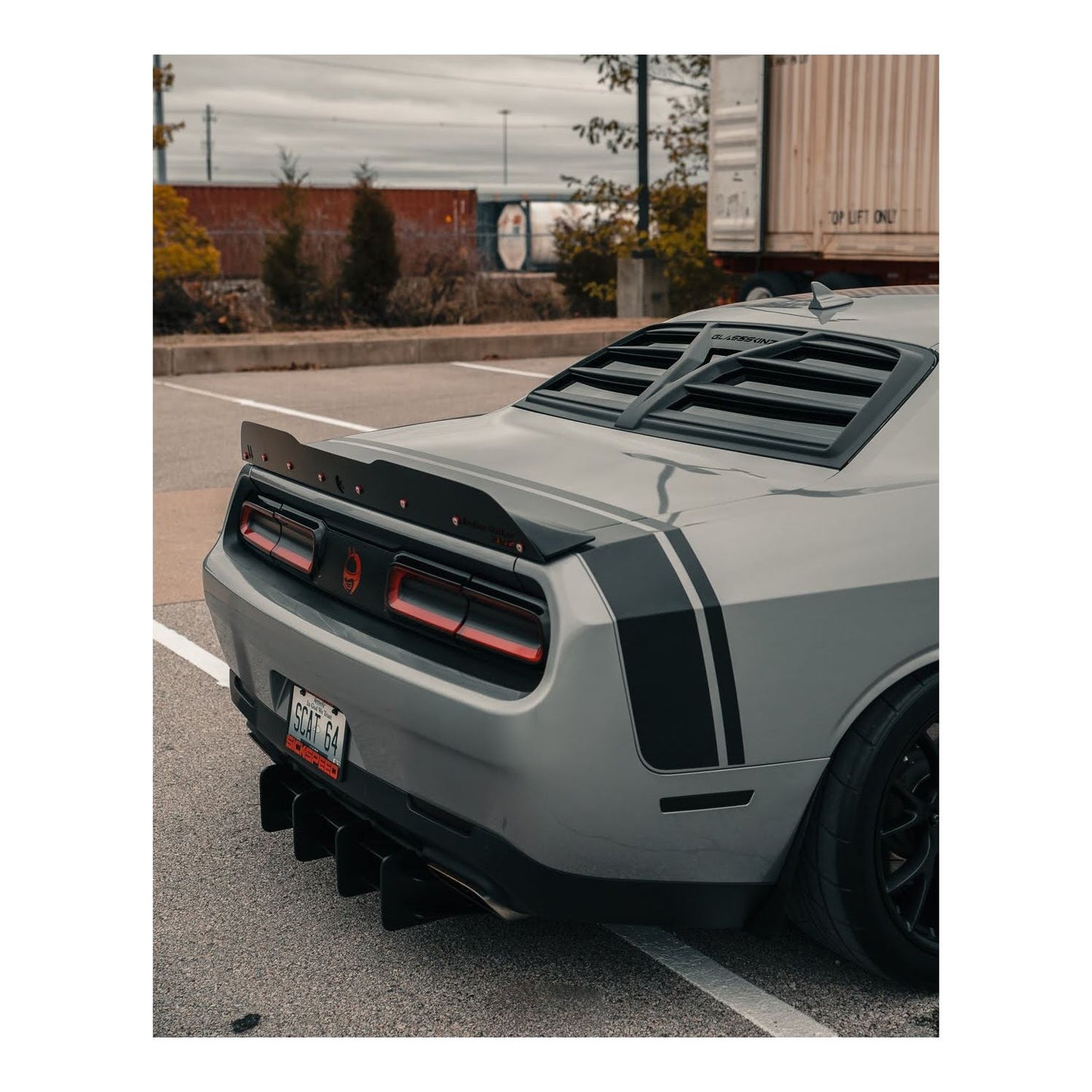 Glassskinz Torch Rear Window Louvers / Vents: Dodge Challenger 2008 - 2023 (All Models)