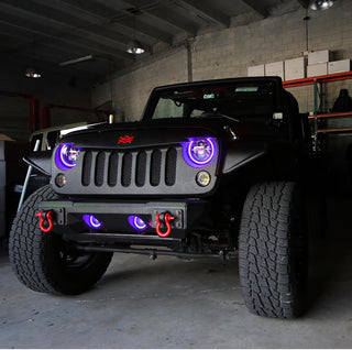 ORACLE Lighting LED Fog Light Halo Kit UV/Purple: Jeep Wrangler 2007-2017 3.6L/3.8L V6