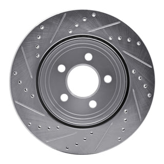 R1 Concepts Rear Drilled & Slotted Brake Rotor (REAR RIGHT): Fits Chrysler/Dodge 2005-2024