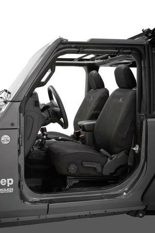 Bestop Front Seat Covers Black Diamond (F&R): Jeep Wrangler JL 2018-2025 2.0L / 3.6L