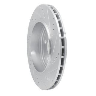 R1 Concepts Drilled & Slotted Brake Rotor (REAR LEFT): Fits Dodge Durango / Jeep Grand Cherokee 2011-2026 w/ Silver