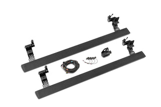 Go Rhino 19-24 Ram 1500 Quad Cab 4dr E1 Electric Running Board Kit (No Drill) - Tex. Blk