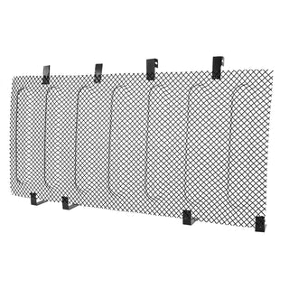 Spec D Black SS Mesh Grille Inserts: Jeep Wrangler JK 2007-2018