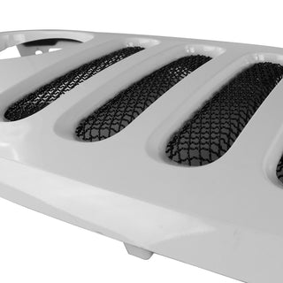 Spec D Black SS Mesh Grille Inserts: Jeep Wrangler JK 2007-2018