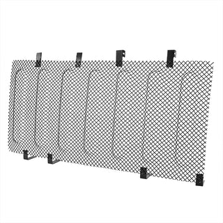 Spec D Black SS Mesh Grille Inserts: Jeep Wrangler JK 2007-2018