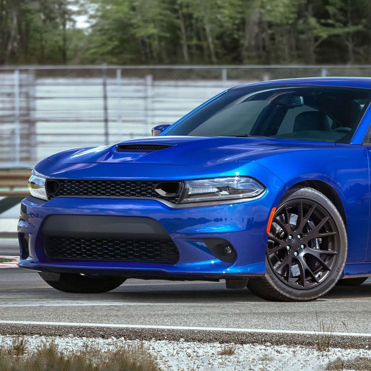 Spec D Dual Snorkel Grille (Black): Dodge Charger 2015 - 2023