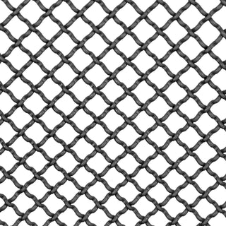 Spec D Rivet Style Stainless Steel Mesh Grille (Glossy Black Outer): Dodge Ram 2002 - 2005