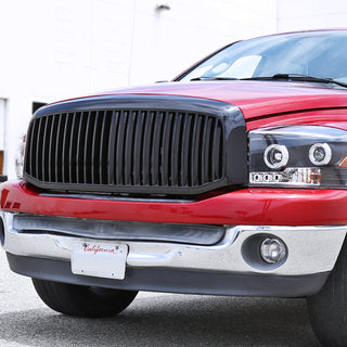 Spec D Vertical Grill (Black): Dodge Ram 2006 - 2008