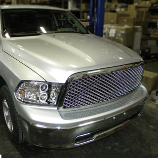 Spec D Mesh Grille (Chrome, Honeycomb): Dodge Ram 1500 2009 - 2012