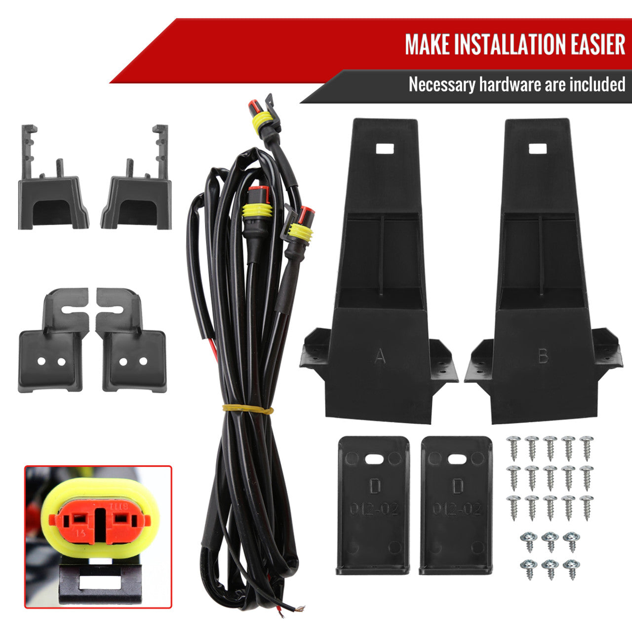 Spec D Rebel Grille w/ LED's (Matte Black): Dodge Ram 2500 / 3500 2010 - 2018