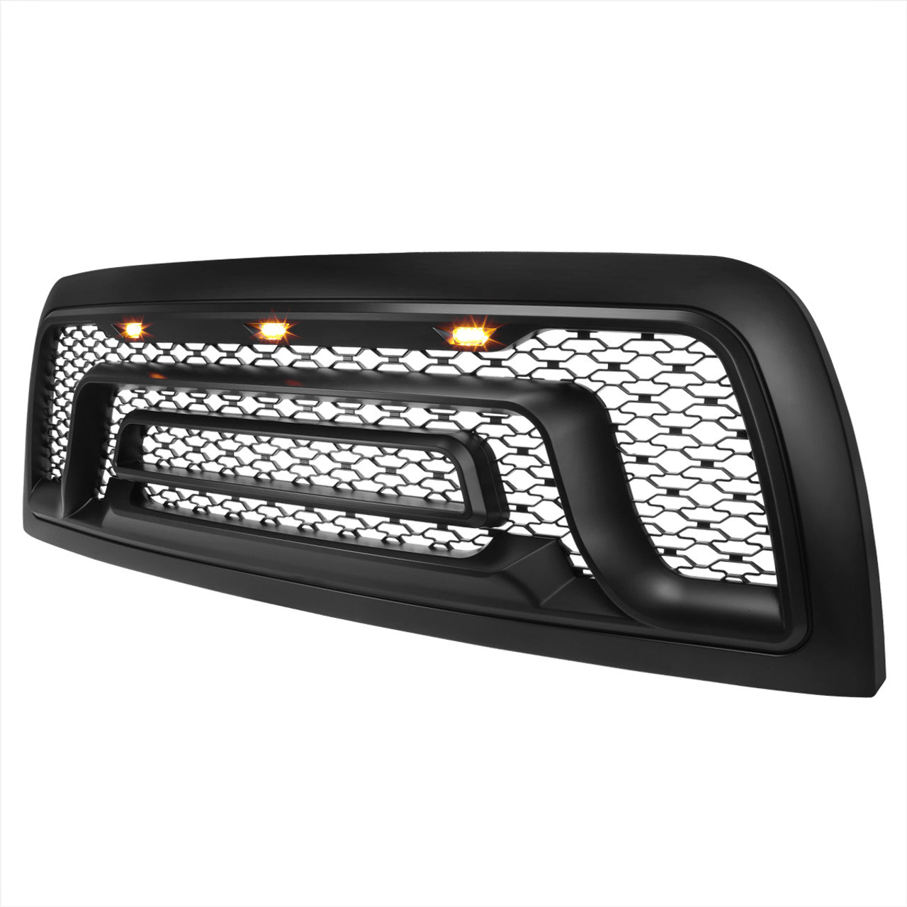 Spec D Rebel Grille w/ LED's (Matte Black): Dodge Ram 2500 / 3500 2010 - 2018
