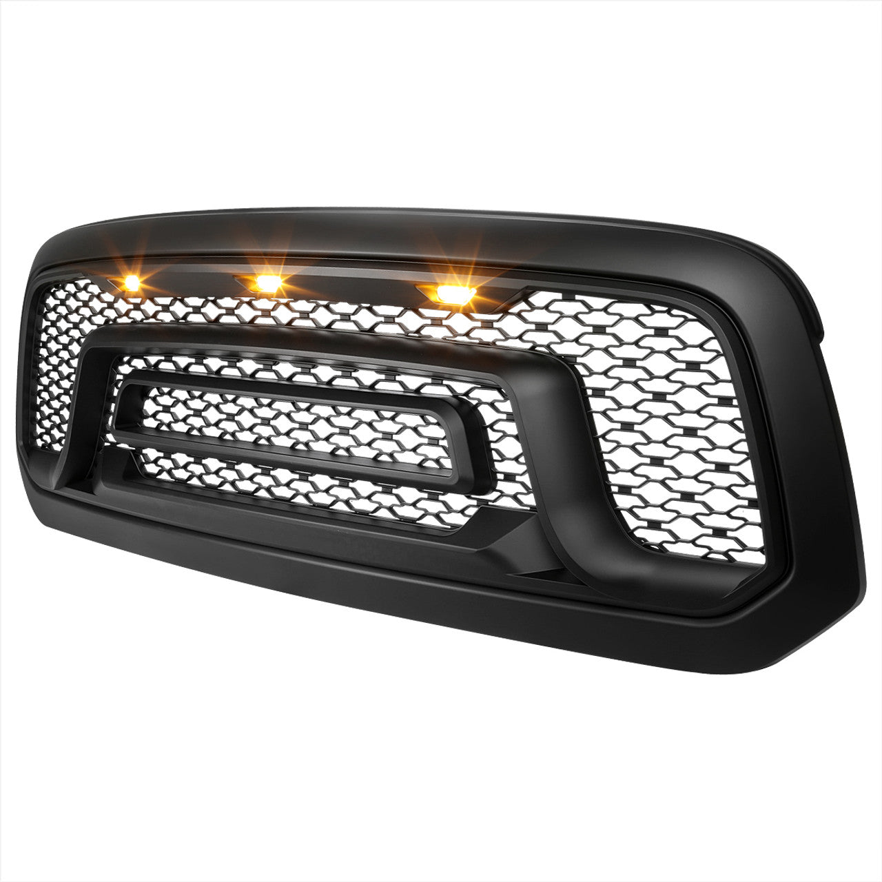 Spec D Rebel Grille w/ LED's (Matte Black): Ram 1500 2013 - 2018