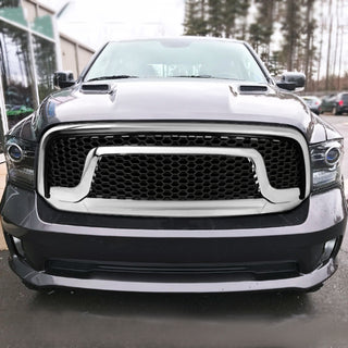 Spec D Rebel Style Grille (Chrome, Honeycomb): Ram 1500 2013 - 2018