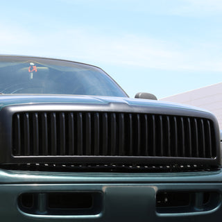 Spec D Matte Black Vertical Grille: Dodge Ram 1994 - 2002