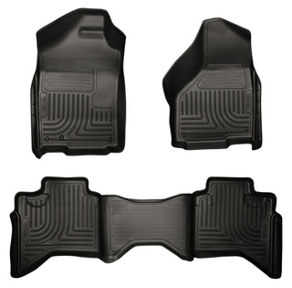 Husky Liners Weatherbeater Combo Front and 2nd Seat Floor Liners: Dodge Ram 1500 (02-08) / Ram 2500 (03-09) / Ram 3500 (03-09)