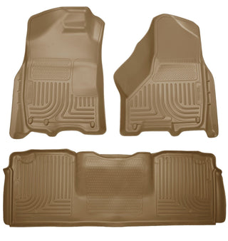 Husky Liners Weatherbeater Combo Tan Front & 2nd Seat Floor Liners: Dodge Ram 2500 (10) / Ram 3500 (10)