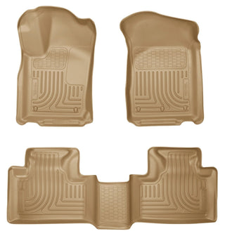 Husky Liners Weatherbeater Floor Liners (FRONT AND 2ND SEAT): Dodge Durango / Jeep Grand Cherokee 2011 - 2015 Tan