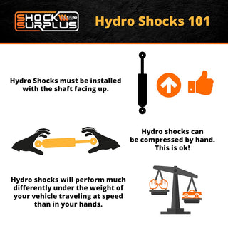Skyjacker Black MAX Hydro Shocks Front Pair w/1-2.5" lift - 1991-2001 Dodge Ram 1500 RWD