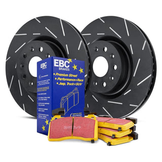 EBC Yellowstuff Pad & 2pc Floating Rotor (FRONT): Jeep Grand Cherokee Trackhawk 2018-2021 / Dodge Durango Hellcat 2021-2026 6.2L