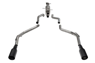 CORSA Xtreme Catback 3.0in Dual Rear Exit Black Tips: Ram 1500 2019-2026 5.7L HEMI - Black