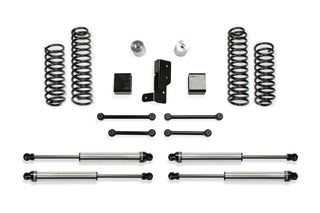 Fabtech 3in Sport System w/ DL Shks: Jeep Wrangler 18-23 6.4L/3.6L/3.0L EcoDiesel/2.0L