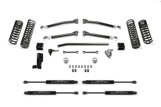 Fabtech 3in Trail 4WD 4-Door (JL) Suspension Kit: Jeep Wrangler 18-23 6.4L/3.6L/3.0L EcoDiesel/2.0L w/ Stealth