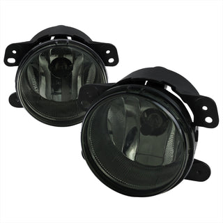 Spec D Chrome Housing Smoked Lens Fog Light: Chrysler 300 2005-2010 / Dodge Magnum / Jeep Wrangler 2007-2011