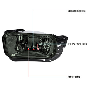 Spec D Fog Lights With Metal Bracket (Smoke Lens): Dodge Ram 2009 - 2018