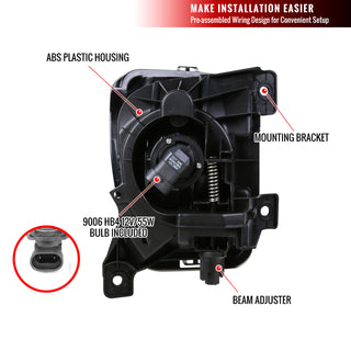 Spec D Fog Lights w/ Switch (Smoke): Ram 1500 2013 - 2018