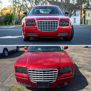 Spec D Chrome Housing Smoked Lens Factory Style Headlight: Chrysler 300 2005-2010