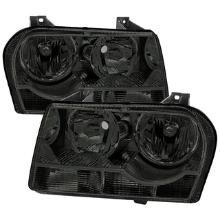Spec D Chrome Housing Smoked Lens Factory Style Headlight: Chrysler 300 2005-2010