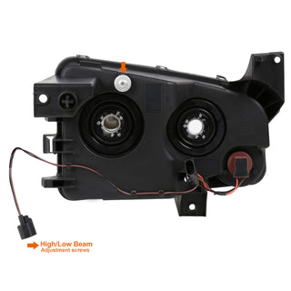 Spec D Euro Headlights Black: Dodge Charger 2006 - 2010