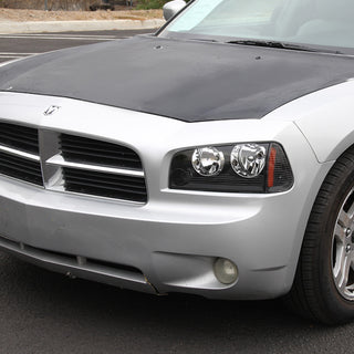 Spec D Euro Headlights Black: Dodge Charger 2006 - 2010