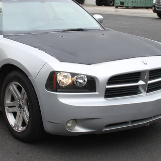 Spec D Euro Headlights Black: Dodge Charger 2006 - 2010