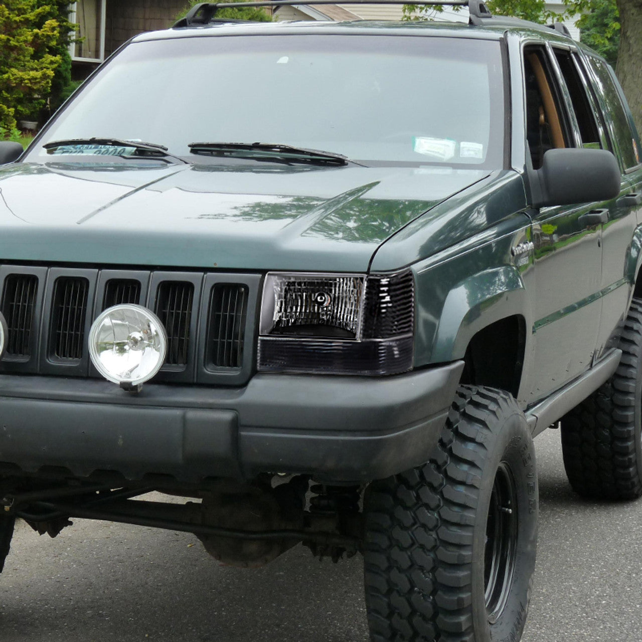 Spec D Crystal Headlights (Black): Jeep Grand Cherokee 1993 - 1998
