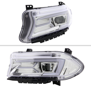 Spec D Sequential LED Projector Headlights (Chrome): Dodge Charger 2015 - 2023