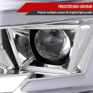 Spec D Sequential LED Projector Headlights (Chrome): Dodge Charger 2015 - 2023