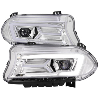 Spec D Sequential LED Projector Headlights (Chrome): Dodge Charger 2015 - 2023