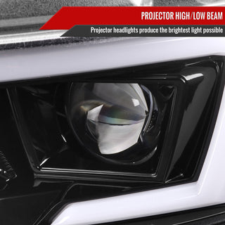 Spec D Sequential LED Projector Headlights (Black): Dodge Charger 2015 - 2023