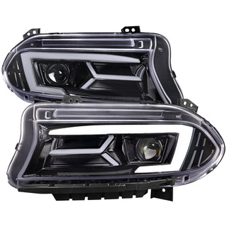 Spec D Sequential LED Projector Headlights (Black): Dodge Charger 2015 - 2023